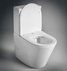 SAPHO PACO RIMLESS WC kombi misa s nádržkou, spodný/zadný odpad, biela PC1012WR - Sapho