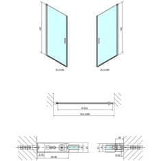 SAPHO ZOOM LINE sprchové dvere 1000mm, číre sklo ZL1210 - Sapho