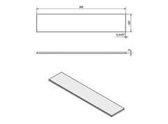 SAPHO Polica 500x100x8mm, mliečne sklo 22481 - Sapho