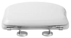 SAPHO RETRO WC sedátko, polyester, biela/chróm 109001 - Sapho