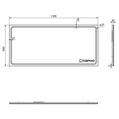 SAPHO GEMINI LED podsvietené zrkadlo 1300x600mm GM130 - Sapho