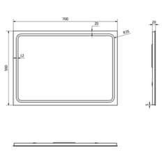 SAPHO GEMINI LED podsvietené zrkadlo 500x700mm GM050 - Sapho