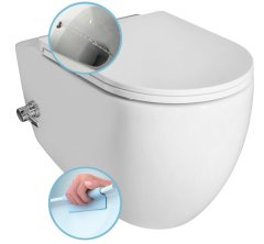 ISVEA INFINITY CLEANWASH závesná WC misa Rimless, batéria a bidet. spŕška, biela 10NFS1005I - Isvea