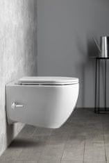 ISVEA INFINITY CLEANWASH závesná WC misa Rimless, batéria a bidet. spŕška, biela 10NFS1005I - Isvea