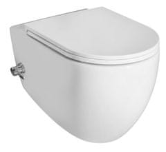 ISVEA INFINITY CLEANWASH závesná WC misa Rimless, batéria a bidet. spŕška, biela 10NFS1005I - Isvea