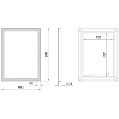 SAPHO GANO zrkadlo s LED osvetlením 60x80cm, čierna LG260 - Sapho