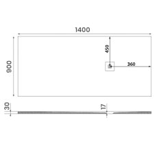 SAPHO MITIA sprchová vanička z liateho mramoru, obdĺžnik 140x90x3 cm PMC14090 čierna - Sapho