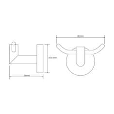 SAPHO X-ROUND dvojháčik, chróm (104206032) XR200 - Sapho