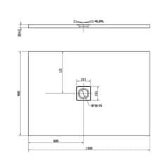 SAPHO FLEXIA vanička z liateho mramoru s možnosťou úpravy rozmeru, 130x90x3cm 72896 - Sapho