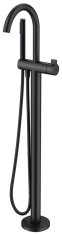 SAPHO RHAPSODY vaňová batéria s pripojením do podlahy, výška 1077mm, čierna mat R5018B - Sapho