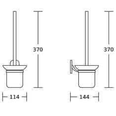 AQUALINE RUMBA WC kefa, mliečne sklo RB108 - Aqualine