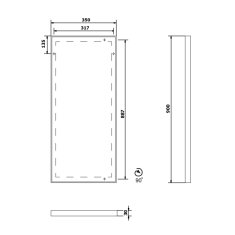 SAPHO AROWANA zrkadlo v ráme 350x900mm, chróm AW3590 - Sapho