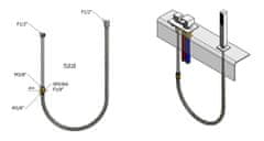 SAPHO SET sprchové hadice pre výsuvné sprchy z vane, F1/2&#39;- F1/2&#39;, 275 cm, chróm FLE18 - Sapho