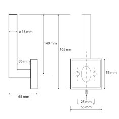 SAPHO X-SQUARE držiak toaletného papiera rezervný, chróm (132112032) XQ704 - Sapho