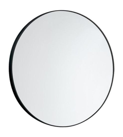 AQUALINE Zrkadlo okrúhle priemer 60cm, plast ABS, čierna matná 6000 - Aqualine