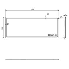 SAPHO GEMINI LED podsvietené zrkadlo 1400x550mm GM140 - Sapho