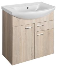 AQUALINE ZOJA umývadlová skrinka 71,5x74x34cm, dub platin 51175 - Aqualine