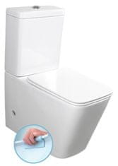 SAPHO PORTO RIMLESS WC kombi, spodný/zadný odpad, biela PC102WR - Sapho