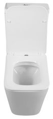 SAPHO PORTO RIMLESS WC kombi, spodný/zadný odpad, biela PC102WR - Sapho