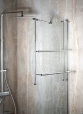 SAPHO Závesný držiak uterákov na sprchovú zástenu 600x730x125mm, chróm 1301-09 - Sapho