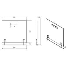 SAPHO WEGA zrkadlo 800x800mm, s policou, čierna mat 60092-8B - Sapho