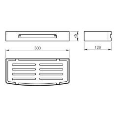 Gedy SMART polica do sprchy, 300x45x128mm, leštený nerez 2417 - Gedy