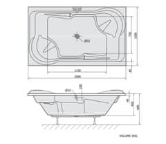 POLYSAN DUO obdĺžniková vaňa 200x120x45cm, biela 16111 - Polysan