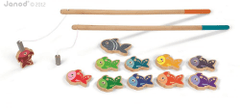 Janod Drevené magnetické rybárske udice pre deti Let's Go Fishing