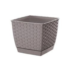 Prosperplast kvetináč RATOLLA SQUARE 19x19x15,9cm (7529U) s miskou