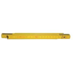 STREFA Skladací meter 5 kusov, drevený, žltý, dĺžka 1M
