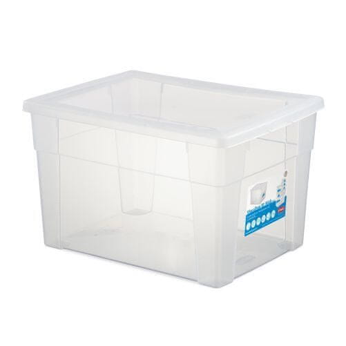 Stefanplast Box úložný SCATOLA 20l, 40x30x24cm s vekom plastový, TRA