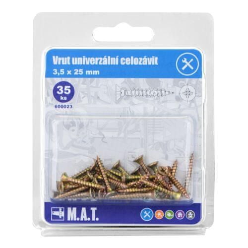 Vrut un.celozávit 3,5x 25mm ZZ (35ks)