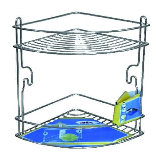 Artex Polička rohová 2 poschodia STICK 20x20x26cm Cr 221922