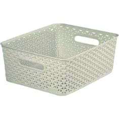 CURVER Box úložný RATTAN 35x30x13cm (M), "Y" STYLE, plastový, KRÉM