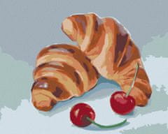 ZUTY Diamantové maľovanie - CROISSANT A ČEREŠNE (MYROSLAVA VOLOSCHUK) YES 40x50 cm