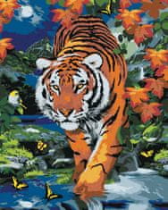 ZUTY Diamantové maľovanie - ČÍHAJÚCI TIGER A SPLN (HOWARD ROBINSON) 40x50 cm NO