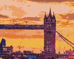 ZUTY Diamantové maľovanie - LONDÝNSKY TOWER BRIDGE PRI ZÁPADE SLNKA YES 40x50 cm
