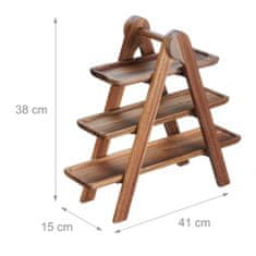 Relax 3-poschodový drevený servírovací stojan, 46383