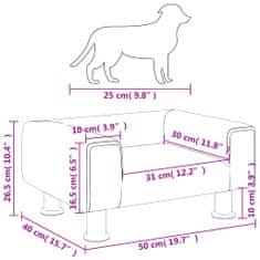 Vidaxl Pelech pre psa čierny 50x40x26,5 cm zamat