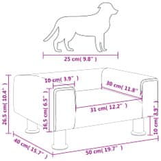 Vidaxl Pelech pre psa bledosivý 50x40x26,5 cm zamat