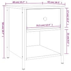 Petromila vidaXL Nočné stolíky 2 ks, sivá sonoma 40x42x50 cm, kompozitné drevo