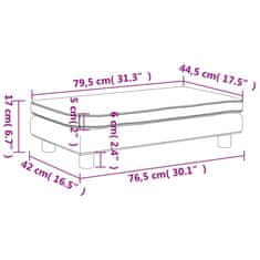 Vidaxl Detská pohovka s podnožkou krémová 100x50x30 cm umelá koža