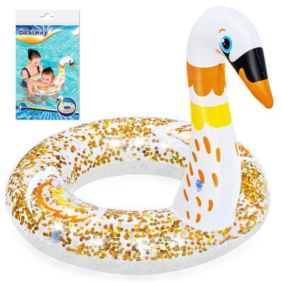 JOKOMISIADA Prsteň plavecký Swan Glitter 61cm 36306