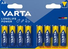 VARTA batérie Longlife Power AA, 4+4ks