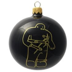 Decor By Glassor Vianočná ozdoba čierna s dekorom Golema