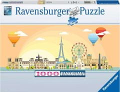 Ravensburger Panoramatické puzzle Deň v Paríži 1000 dielikov