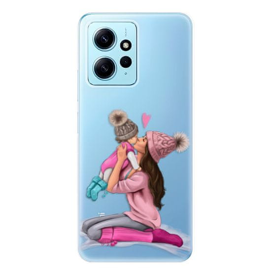 iSaprio Silikónové puzdro - Kissing Mom - Brunette and Girl pre Xiaomi Redmi Note 12 5G