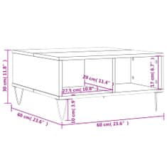Vidaxl Konferenčný stolík čierny 60x60x30 cm kompozitné drevo
