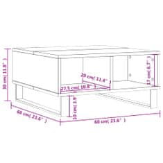 Vidaxl Konferenčný stolík čierny 60x60x30 cm kompozitné drevo