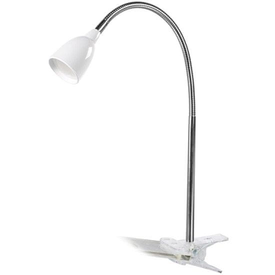 Solight LED stolný lampička 2,5W/3000K/170Lm, biela s klipom